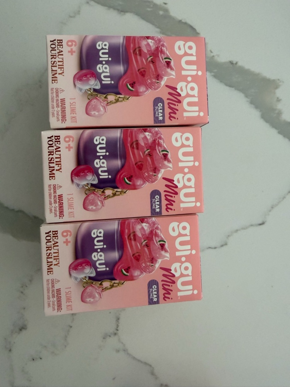 gui.gui Mini Slime Kit - Pink & Purple pack of 3